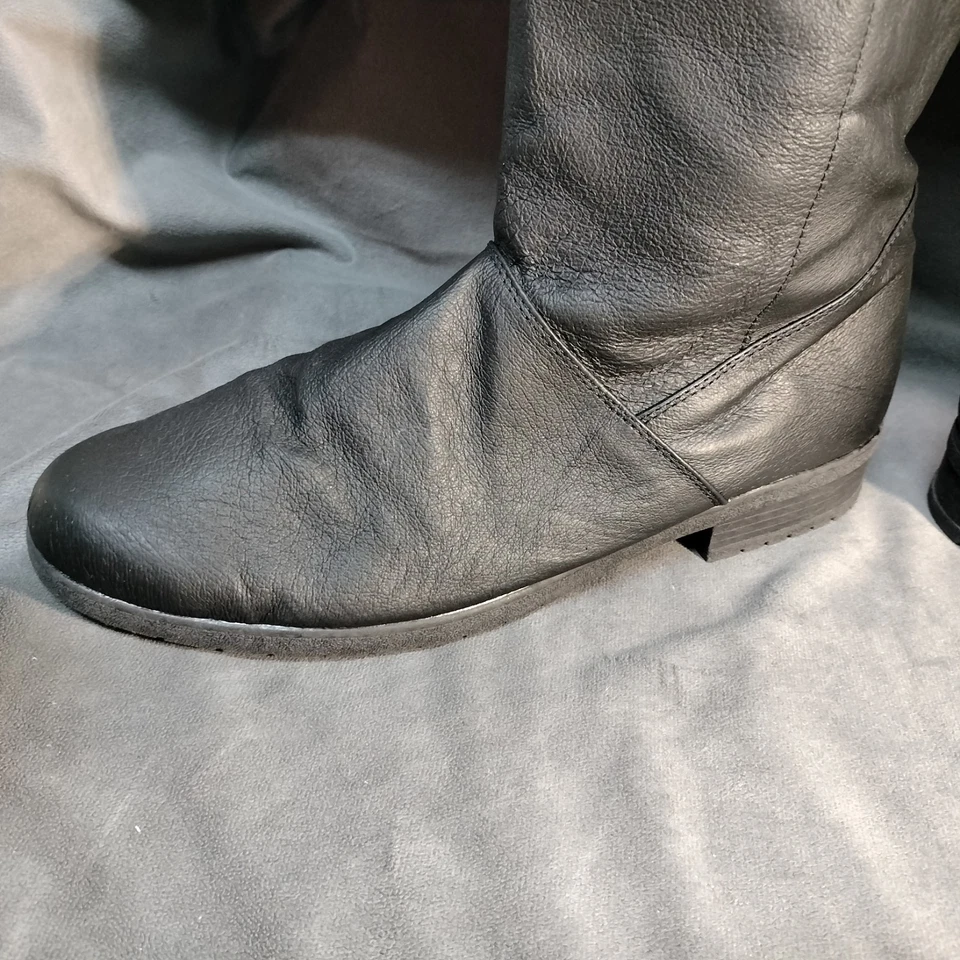 Botas de media pantorrilla negras Funtasma para mujer 13 cuero mixto Maverick 1" planas Foto 4 de 4