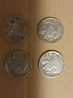 Buffalo Nickels Lot Of 4 1937 1937 D 1936 1935 Verry Fine
