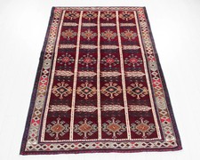 7' 11" x 5' 1" Excellent Hand-Knotted Vintage Soft Tribal Rug