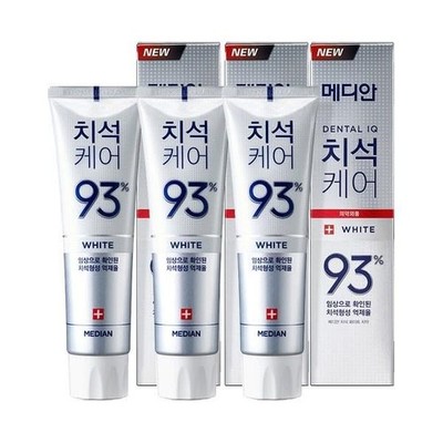 Median Dental IQ 93 Toothpaste 120g X 3 Pack White whitening toothpaste, 0.08...