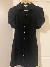 ENTRO Perfect Little Black Dress Boutique Puffy Balloon Sleeves S small