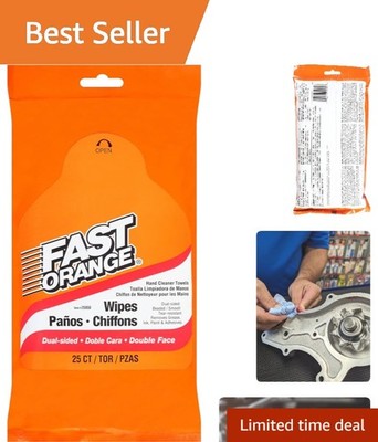 Permatex Heavy-Duty Hand Cleaner Wipes - 25 Count for Tough Grease Removal