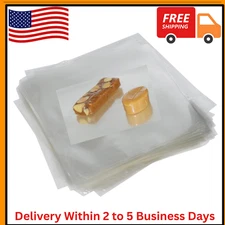 300 Pcs 5x5 Inch Clear Candy Wrappers for Caramels Cellophane Candy Wrappers