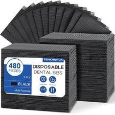 Disposable Dental Bibs 13x18 Waterproof 3-Ply Sheets for Dental Tattoo Nail