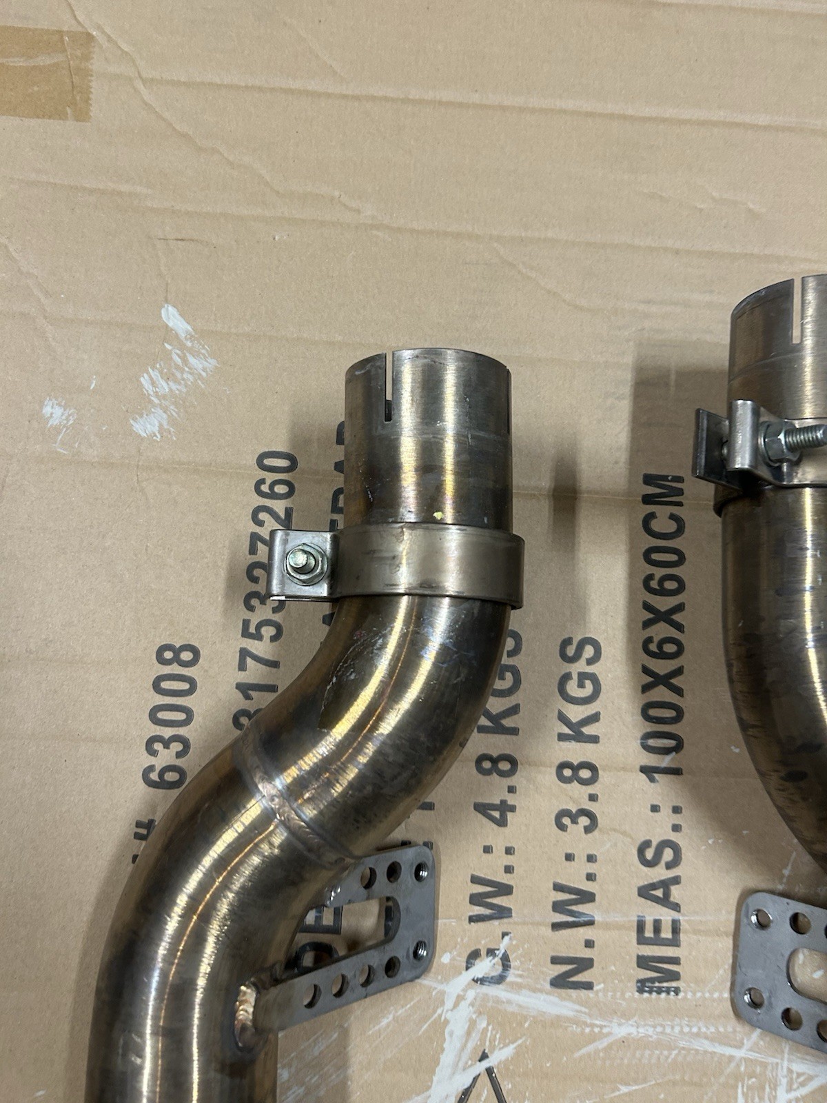 Ferrari 599 GTB Muffler Exhaust Resonator Bypass Mid Pipe Tube