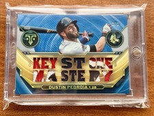 2019 Topps Triple Threads Dustin Pedroia Game-Used Jersey Blue #3/3