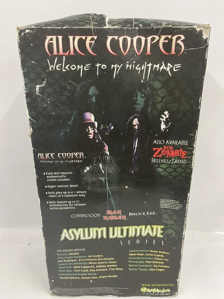 Caja de figuras ALICE COOPER Welcome My Nightmare Art Asylum Ultimate Series 18" Dmg Foto 3 de 4