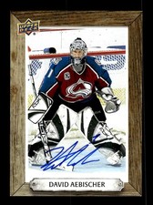 2024-25 Upper Deck Engrained Icons David Aebischer Beehive Portrait Signatures