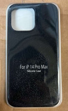 Silicone Rubber Case For Apple iPhone 14 Pro Max Black Soft Back Cover