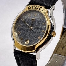 Gucci Marmont Quartz Womens Dress Watch Silver Gold Gray Dial Battery