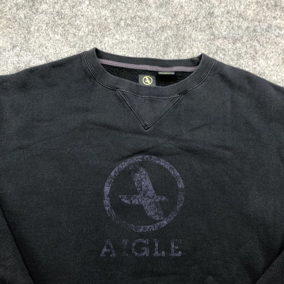 Aigle 卫衣男式中号圆领套衫羊毛长袖经典 — 第 4/4 张图片