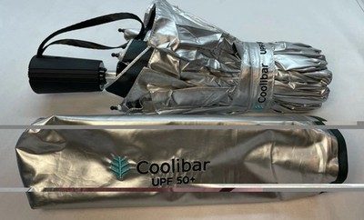 Coolibar UPf 50+ Sun Umbrella 42'' Sodalis Travel Silver Weather Protection