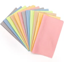 12 Pack Extra Large Microfiber Cleaning Cloth Multicolor for Eyeglasses Devices