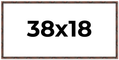 38x18 Frame Brown Bamboo with Dark Coffee/Walnut Finish | Solid Wood Picture Fra