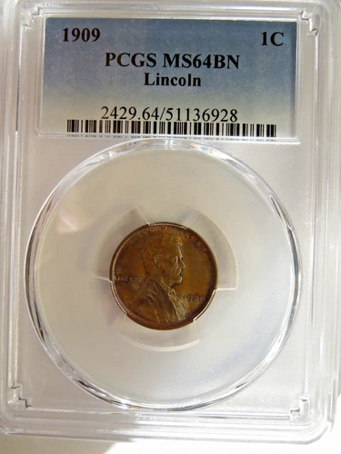 PCGS MS 64 Brown 1909 Lincoln Cent