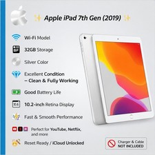Apple iPad 7th Gen 2019 Wi-Fi 32GB Silver
