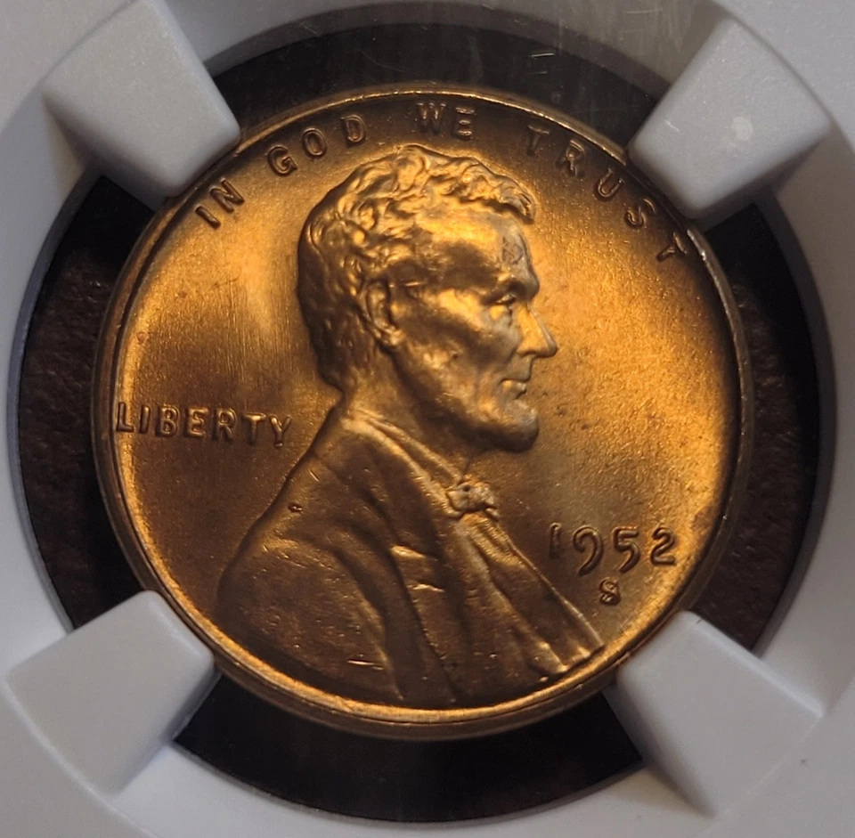 1952-S Lincoln Wheat Cent NGC MS-66 RD Gem Brilliant Uncirculated MS67 RED BU - Image 2 of 4