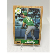 Topps 1987 Wood Parallel #366 Mark McGwire Oakland Athletics Baseball Card