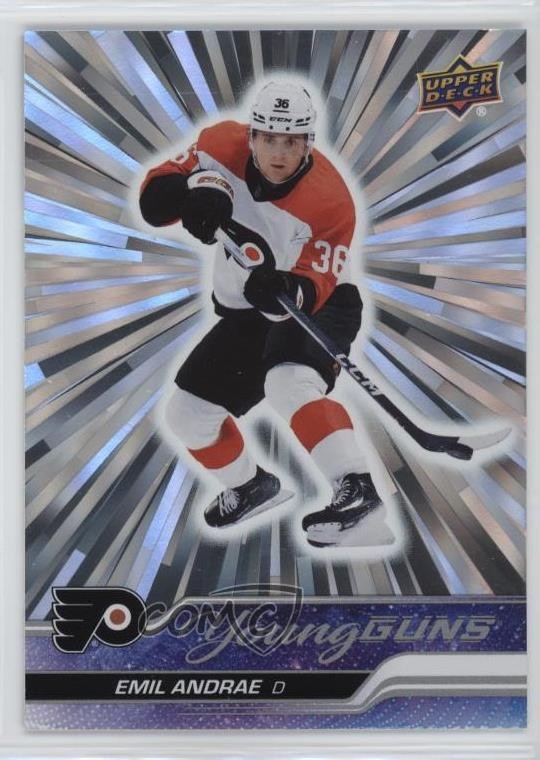 2023-24 Upper Deck Series 2 Young Guns Outburst Emil Andrae #466 Rookie RC