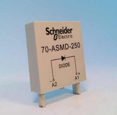 Schneider Electric 70-ASMD-250 Plug-in Relay Socket Module 2-Pin , 250VDC - NEW