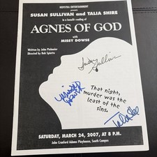Signed AGNES OF GOD Broadway Playbill Talia Shire S. Sullivan Missy Dowse s968