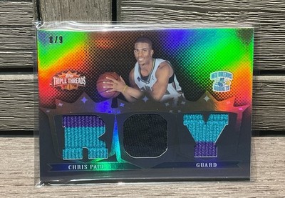 2008 Triple Threads Sepia Chris Paul New Orleans Hornets Game Worn Patch /9