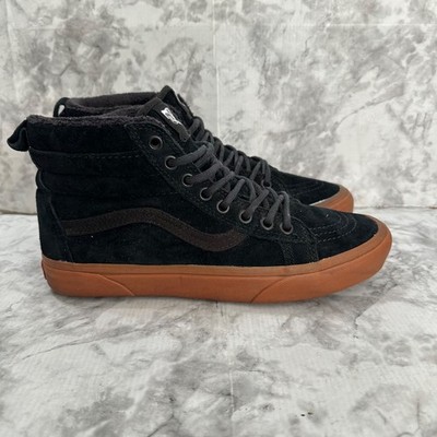 Vans Sk8-Hi MTE Mens 7.5 Womens 9 Black Suede Gum Shoes Sneakers Skateboard