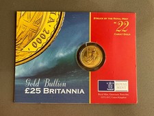 2000 GOLD GREAT BRITAIN PROOF 25 POUNDS 1/4oz BRITANNIA