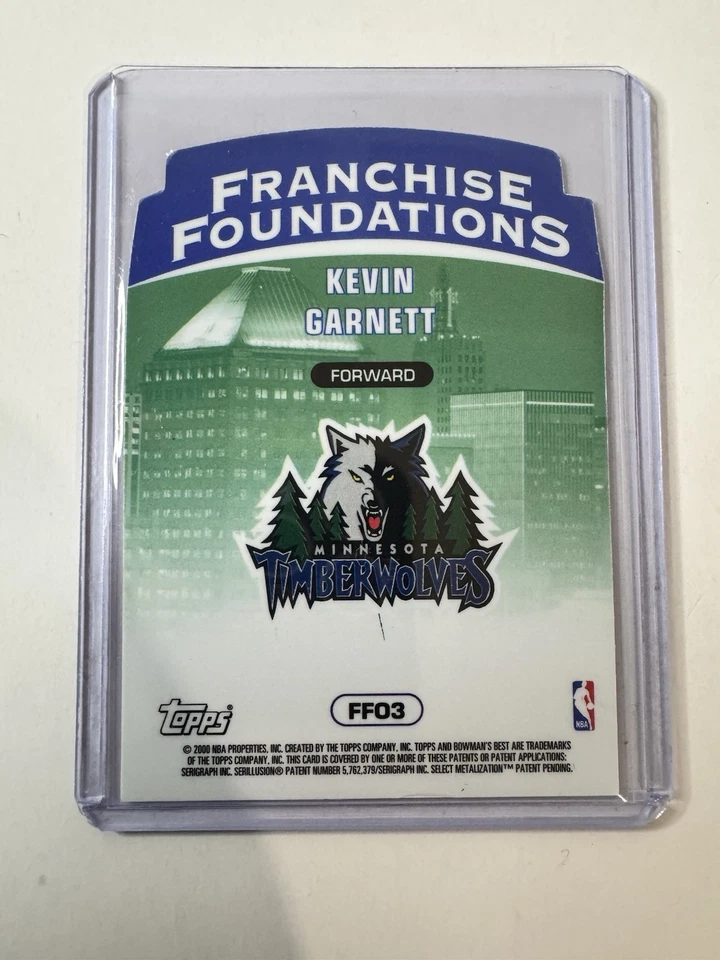 Bowman’s Best Kevin Garnett 2000 franquicia fundaciones refractor KG Timberwolves Foto 2 de 2