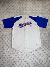 MLB Dynasty Series Men's 2XL (40-46) Texas Rangers Jersey Button Up