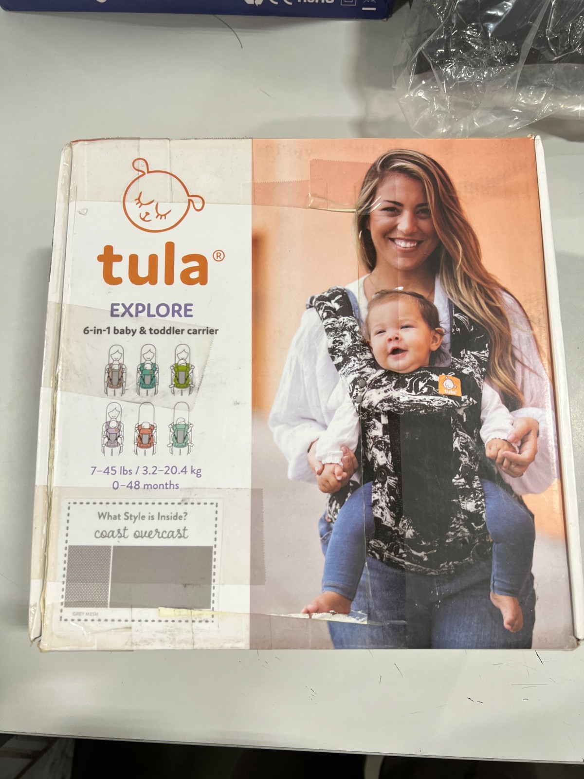 Baby Tula Explore Coast Baby Carrier Overcast Grey Mesh New 