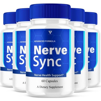 (5 Pack) Nerve Sync Brain Supplement, NerveSync Advanced Memory (300 Capsules)