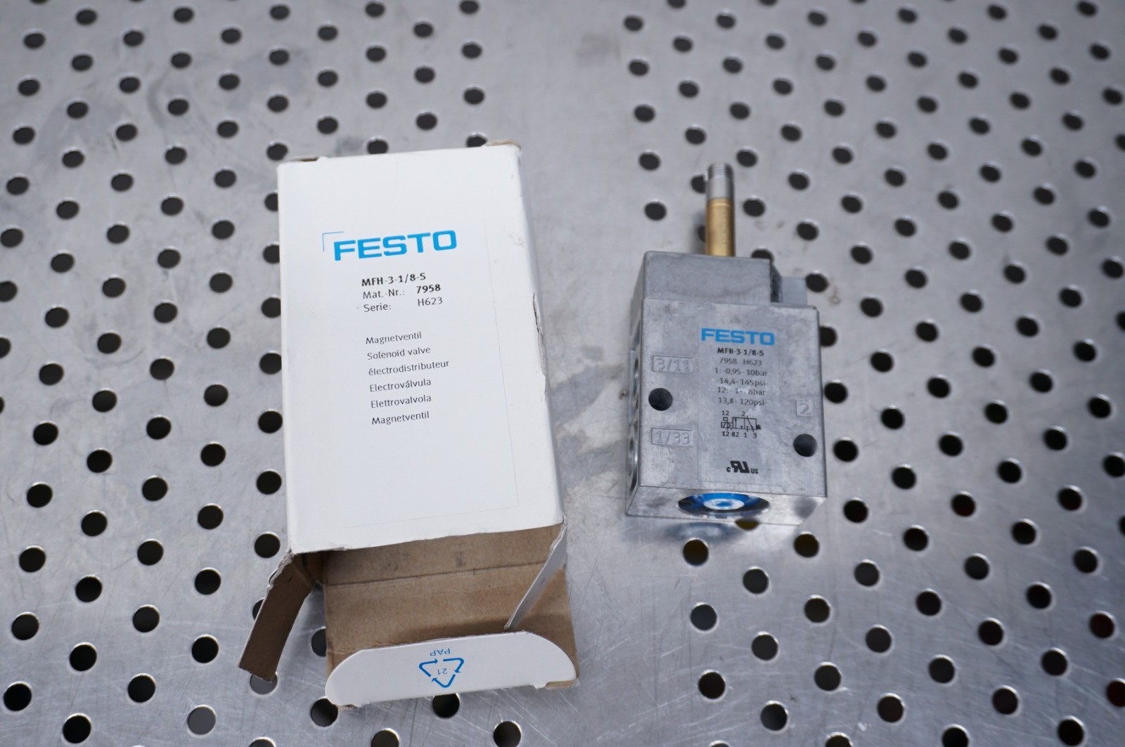 Festo MFH-3-1/8-S Air Solenoid Valve 7958