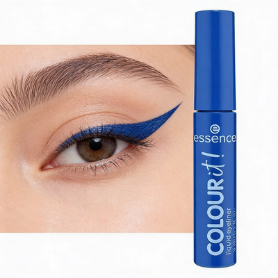 Essence COLOUR it! Liquid Eyeliner 01 Royal Blue Königsblau Farbintensiv Vegan