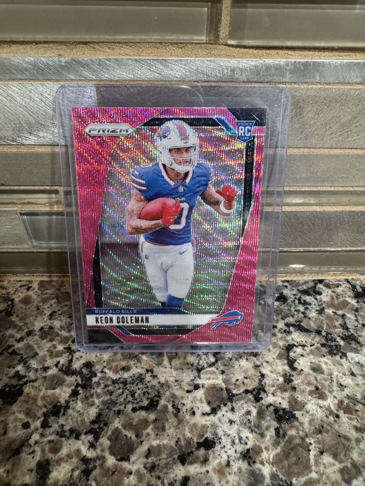 2024 Panini Prizm - Keon Coleman RC Pink Wave Prizm #362