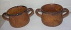 McCoy Canyon Mesa Rustic Mottled 2 Individual Open Double Handled Soup Bowls VGC