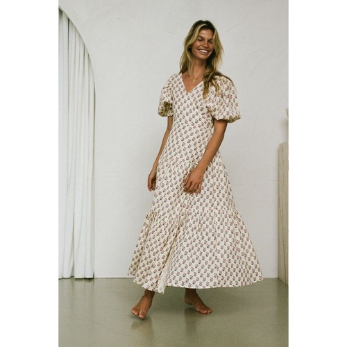 Maxi Vestido Daughters of India Zuri Envolvente Peonía Talla Pequeña - Imagen 2 de 15