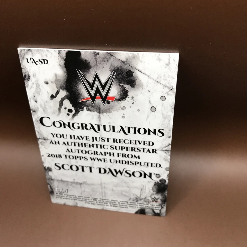 2017 Topps WWE NXT Scott Dawson Dax NXT Roster Autographs Blue Auto #46/50 - Image 2 of 2