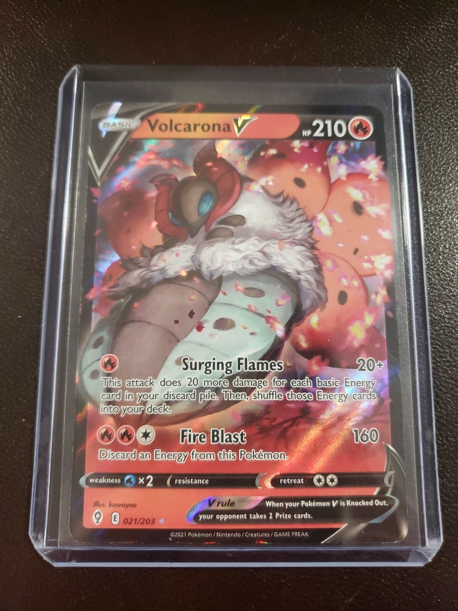 Pokmon TCG, Volcarona V Evolving Skies 021/203, Holo Ultra Rare. NM/M