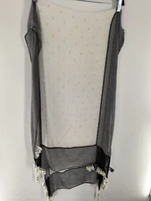 Women's Sheer Shawl One Size Tassels 068