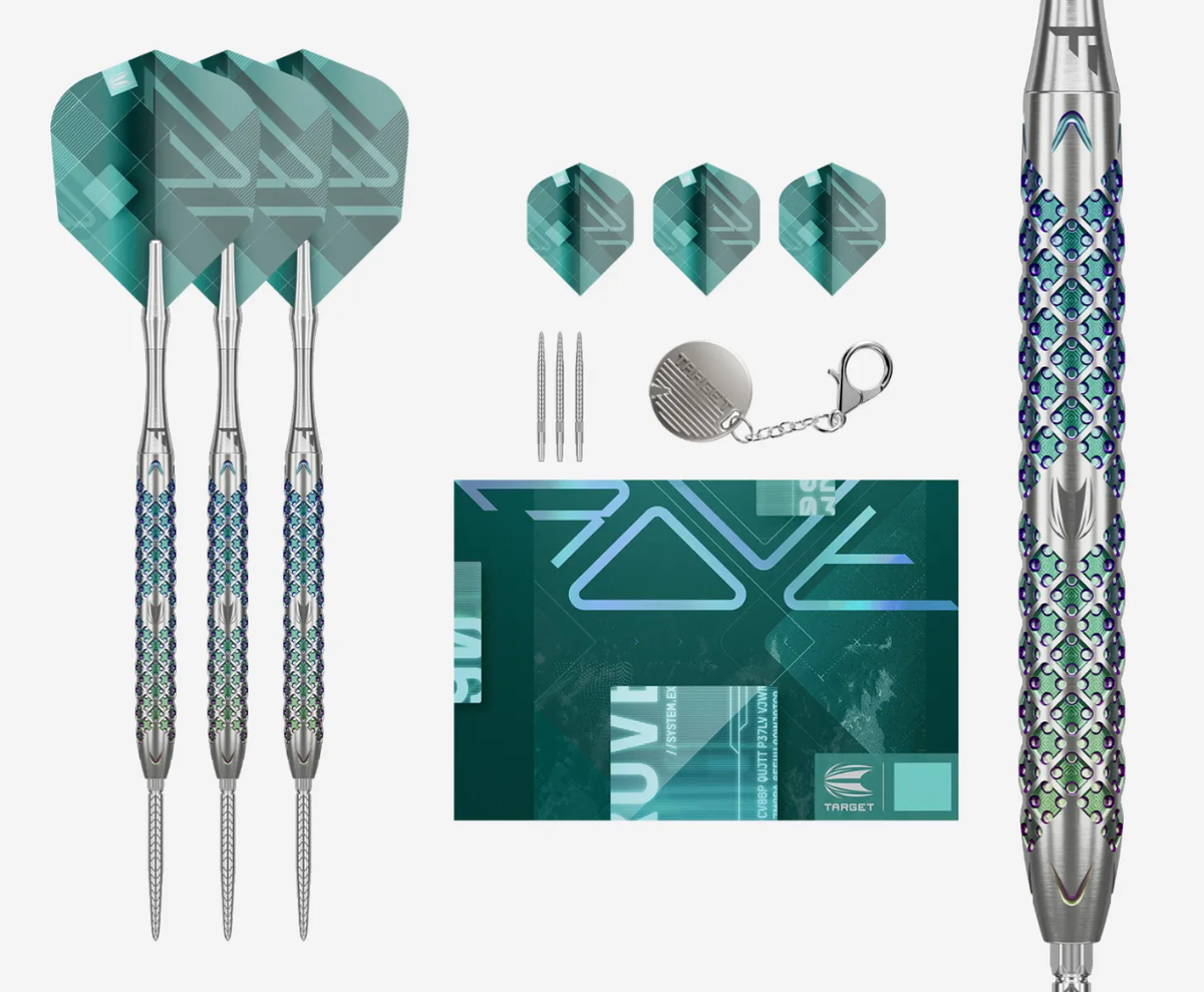 TARGET ROVE 01 SWISS POINT 24 GRAM 90% TUNGSTEN STEEL TIP DARTS