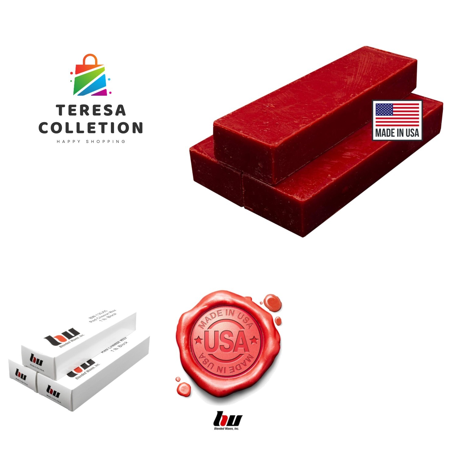 BLENDED WAXES INC. 치즈 왁스 블록 - 치즈 제조를 위한 완전 정제된 프리미엄 왁스-Freehip.co.kr