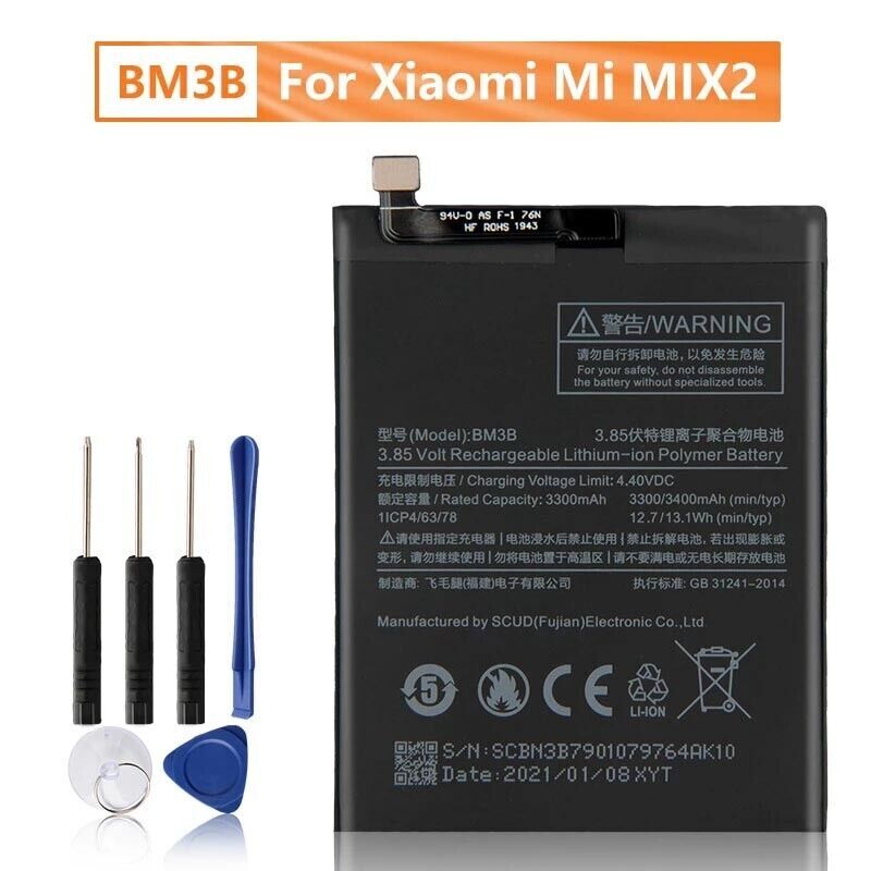 Batterij Geschikt Voor Xiaomi Mi Mix 2S Li-Polymer Batterij BM3B 3.85 Volt 3300 Mah 12 7 Wh Ingebouwd Zonder Gereedschap