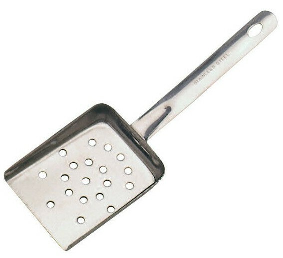 Chip Scoop Shovel Flat Handle Chip Bagger Chip Stainless Steel 10"" Long