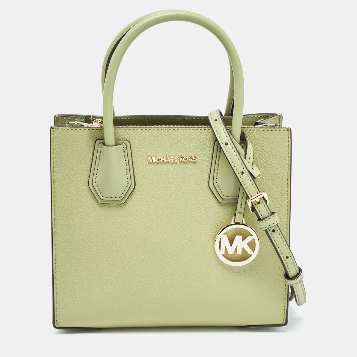 Michael Kors Green Leather Mini Mercer Tote Michael Kors