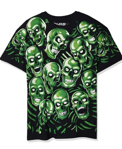 "Green Skull Pile" Double Sided T-Shirt - XL- FREE SHIPPING