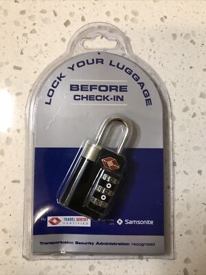 Samsonite Travel Sentry 3-Dial TSA Combination Lock Travel Luggage Lock Box1