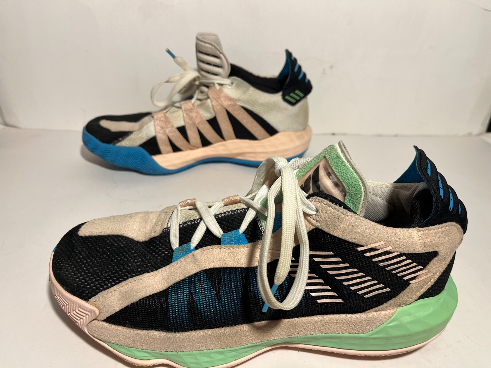 SAOLA Adidas Dame 6 Nero Rosa Tinta FY0875 Sneakers Basket Uomo Taglia 6 5