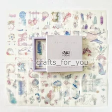 Lovely 49 Sheets Masking Stickers Unicorn Washi Paper Scrapbooking Diary Decor