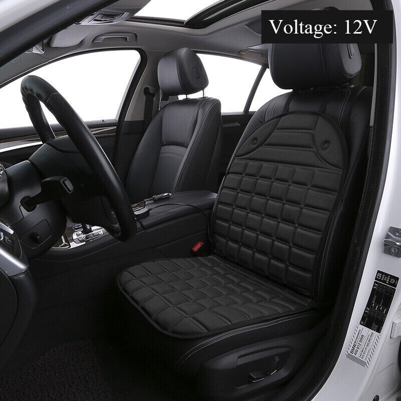 cigarette lighter seat heater 12V Car Heated Seat Cover Black Cushion Warmer Heating Warming Pad Cover US
